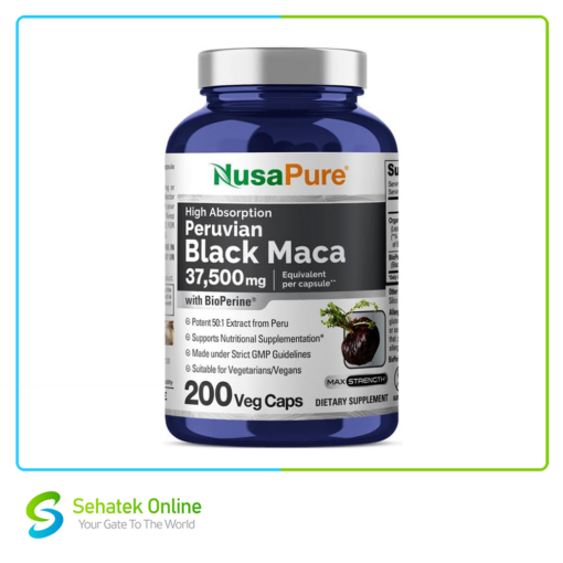 Black Maca Root 37,500mg 200Veggie Capsules