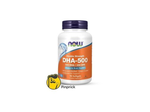 DHA-500 & 250 EPA مقطر على مستوى الجزيئيات – 90 كبسولة هلامية – ®Now Foods