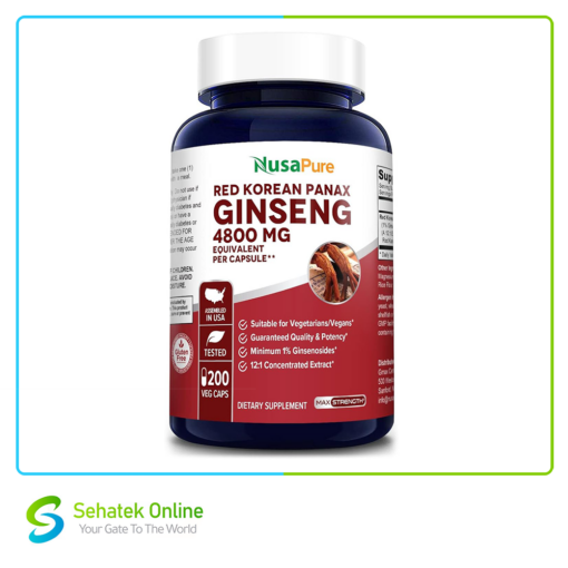 Red Korean Panax Ginseng 4800mg 200Caps