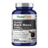 Black Maca Root 37,500mg 200Veggie Capsules