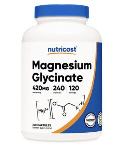 Magnesium Glycinate 420mg, 240Caps