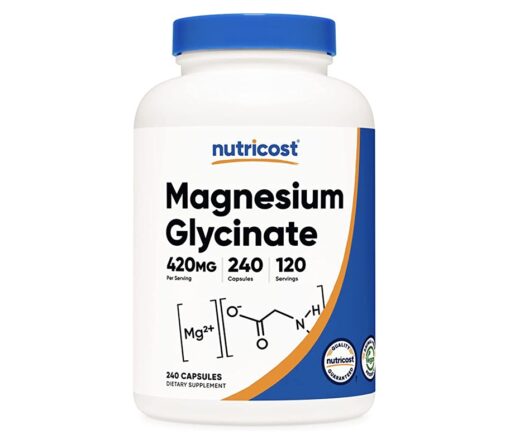 Magnesium Glycinate 420mg, 240Caps
