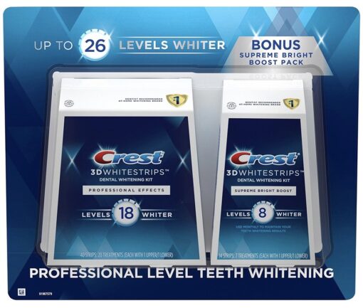 Crest 3D Whitestrips Professional Effects & Supreme Bright Dual Pack
