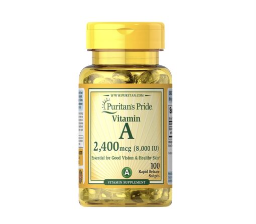 Vitamin A 2400 mcg (8000 IU) 100 cap