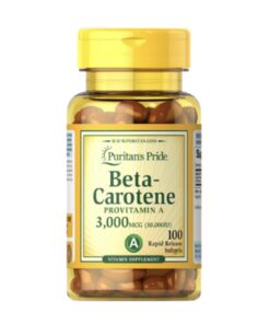 Beta Carotene 3000 mcg(10,000 IU) 100 Softgels