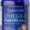 Puritan’s Pride Omega 3 Fish Oil 1200 mg 100 cap