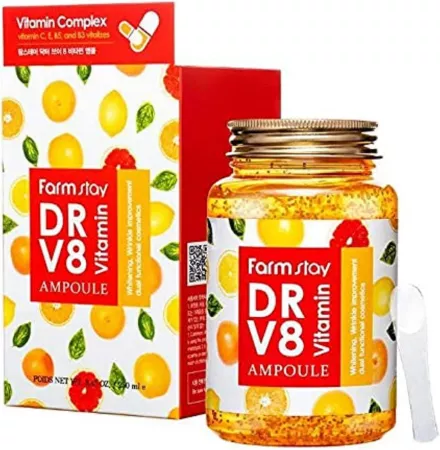 Farmstay Dr. V8 Vitamin Ampoule: Multivitamin Boost for Glowing Skin