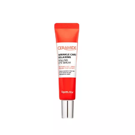 Farm Stay Ceramide Wrinkle Care Relaxing Rolling Eye Serum: Reduce Wrinkles & Puffiness