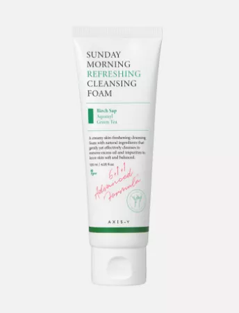 AXIS-Y Sunday Morning Refreshing Cleansing Foam: Gentle Cleanse, Lasting Hydration (120ml)