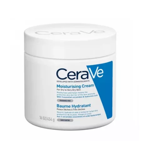 CeraVe Moisturizing Cream: Deep Hydration for Dry & Very Dry Skin (454g)