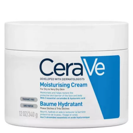CeraVe Moisturizing Cream: Deep Hydration for Dry & Very Dry Skin (340g)