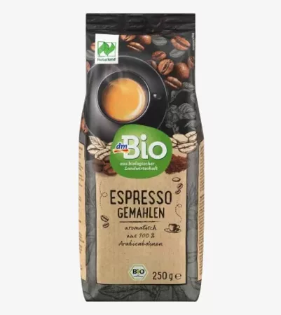 dmBio Organic Espresso Ground Coffee: Rich Flavor and Aroma