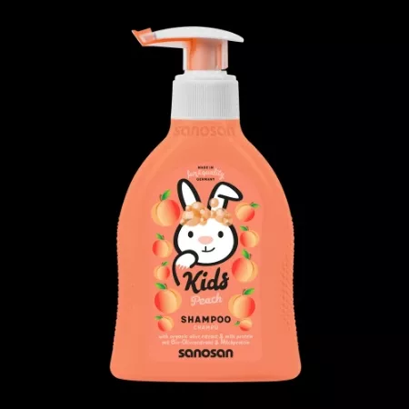 Sansuna Peach Kids Shampoo for Gentle Cleansing and Fun Hair Care