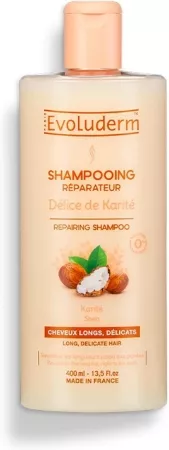 Revitalize Your Hair with EVOLUDERM Shea Delight Repair Shampoo 400 for Luxurious Softness and Shine
