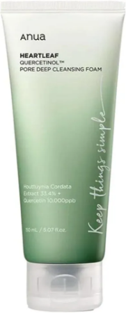 Anua Heart Leaf Quercetinol Pore Deep Cleansing Foam for Refreshing Skin Revival