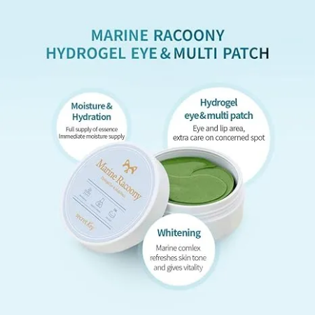 Unlock Radiant Eyes with SECRET KEY Marine Racoony Hydro Gel Eye & Multi Patch 60 Sheet
