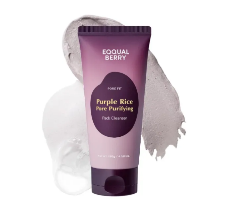Eqqualberry Purple Rice Pore Purifying Pack Cleanser - Deep Cleansing & Hydration - 130g