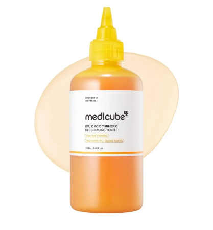 Medicube Kojic Acid Turmeric Resurfacing Toner - Brightening & Exfoliating - 250ml