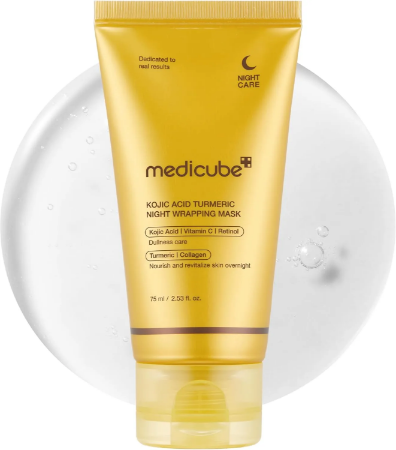 KOJIC ACID TURMERIC NIGHT WRAPPING MASK - Brighten and Revitalize Your Skin Overnight - 75ml