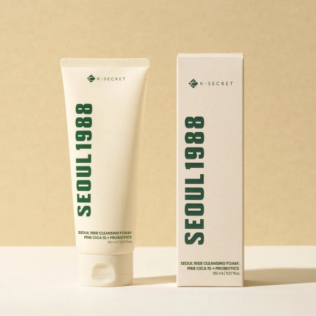 SEOUL 1988 Cleansing Foam - Nourish Your Skin with Pine Cica 1% + Probiotics - Refreshing 150ml