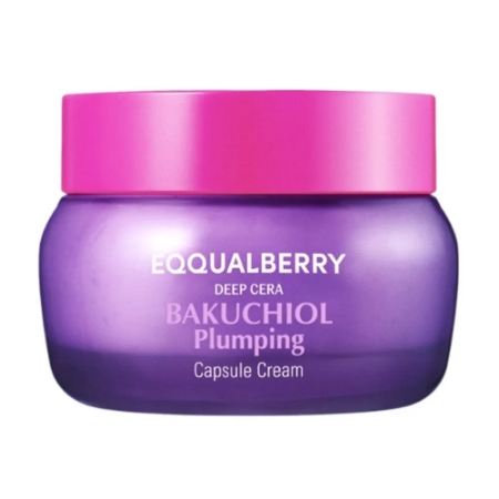 Revitalize Your Skin with EQQUALBERRY Bakuchiol Plumping Capsule Cream - Nourishing Anti-Aging Formula - 50ml