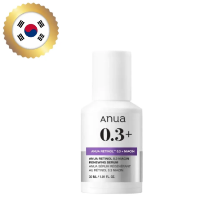ANUA Retinol 0.3 Niacin Renewing Serum Anti-Aging Pore Tightening Elasticity 30m