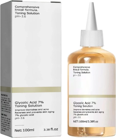 The Ordinary Glycolic Acid 7% Toning Solution100 ml : Exfoliate for Brighter, Smoother Skin