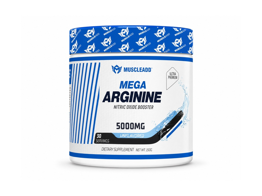 أرجينين Mega Arginine 5000mg - جرعة 30Serv - 150G - من ®MuscleADD
