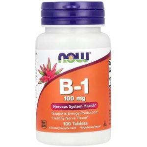 Premium Vitamin B-1 (Thiamine) 100mg - Standardized Micronutrient Formula, 100 Tablets Bundle with Practical Pill Box, High-Purity 100-Day Daily Dietary Supplement Kit