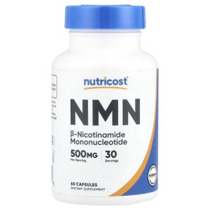 Nutricost NMN 60 كبسولة بيتا نيكوتيناميد مونونوكليوتيد 250 ملغ لكل كبسولة