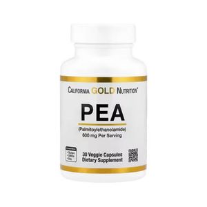 CALIFORNIA GOLD NUTRITION Palmitol Ethanol Amide (PEA), 30 Vegetarian Capsules (300 mg each)