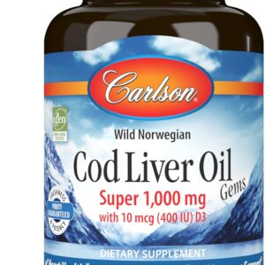 Carlson Cod Liver Oil 1000 mg 100 Softgels
