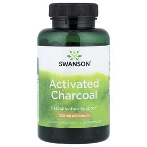 Swanson Activated Charcoal 260 mg 120 Capsules