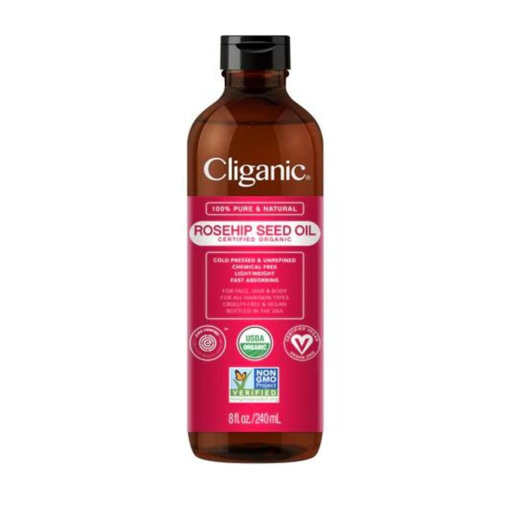 Cliganic Organic Rosehip Seed Oil, 240 ml