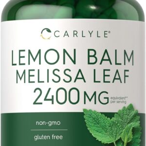 Carlyle Lemon Balm Melissa Leaf 2400 mg, 200 Capsules