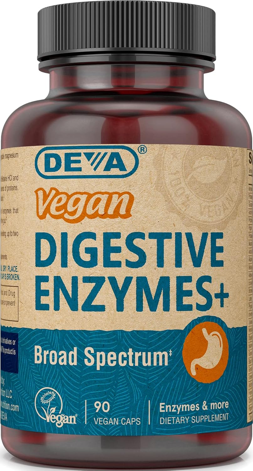 DEVA Vegan Vitamins Digestive Enzymes, 90 Capsules