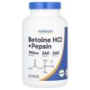 Nutricost Betaine HCl + Pepsin 790mg 240 Capsules