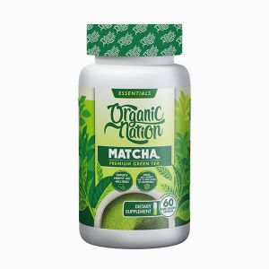 Organic Nation مكمل غذائي ماتشا شاي أخضر ممتاز لدعم الطاقة ومضادات الأكسدة – 60 كبسولة