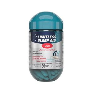Limitless مساعد النوم المزدوج – يدعم دورة نوم صحية – 30 قرصًا بطبقتين