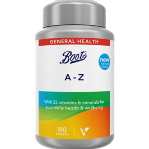 Boots A-Z 180 Tablets (6 month supply)بوتس ايه زد خليط الفيتامينات والمعادن 180 قرص يكفى لمدة 6 أشهر