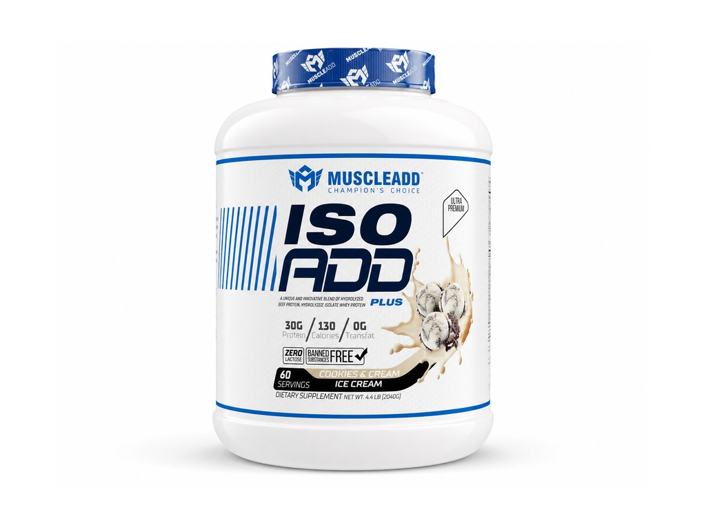 بروتين مزدوج المصدر ISO ADD Plus – جرعة 60Serv - 2040G – من ®MuscleADD