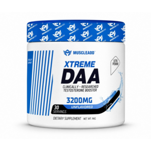 محفز التستوستيرون الطبيعي حمض دي-اسبارتيك Xtreme DAA 3200mg – جرعة 30Serv - 96G – من ®MuscleADD