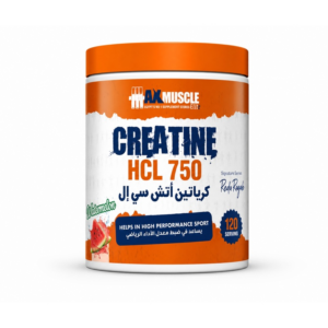 كرياتين هيدروكلوريد فائق الذوبان Creatine HCL 750 - الجرعة 120Serv - 270G - نكهة البطيخ - من ®MaxMuscle