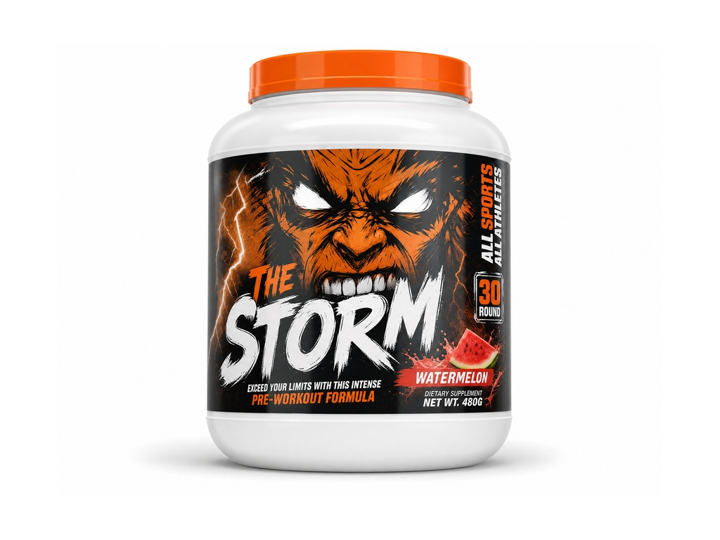 ما قبل التمرين الانفجاري The Storm Pre-Workout - بطعم البطيخ - الجرعة 30Serv الحجم 480G من ®MaxMuscle