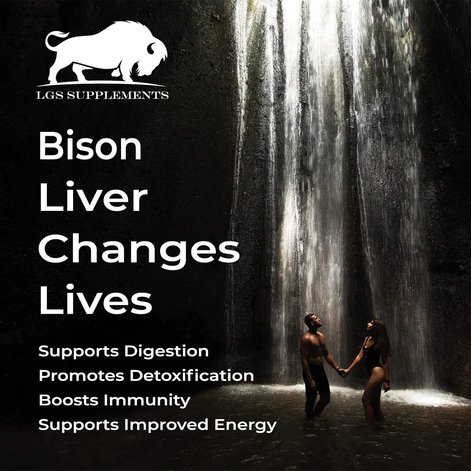 Grass Fed Bison Liver Capsules Supports Energy Production, Detoxification, Digestion, Immunity, Natural Iron Non-GMO, Freeze Dried Liver Health Supplement, 3000mg - الصورة 3