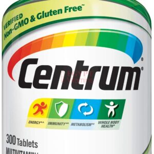 Centrum Multivitamins / Multiminerals for adults Unisex – 300 Tabletsسنتروم فيتامينات و معادن متعددة للبالغين من الجنسين ، 300 حباية