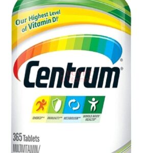 Centrum Multivitamins / Multiminerals for adults Unisex – 365 Tabletsسنتروم فيتامينات و معادن متعددة للبالغين من الجنسين 365 حباية