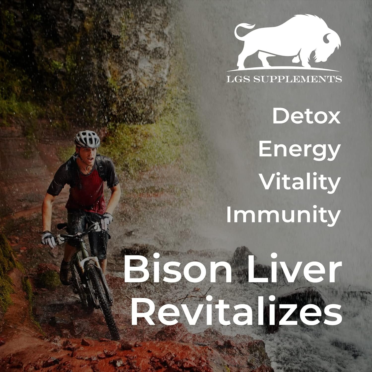 Grass Fed Bison Liver Capsules Supports Energy Production, Detoxification, Digestion, Immunity, Natural Iron Non-GMO, Freeze Dried Liver Health Supplement, 3000mg - الصورة 5