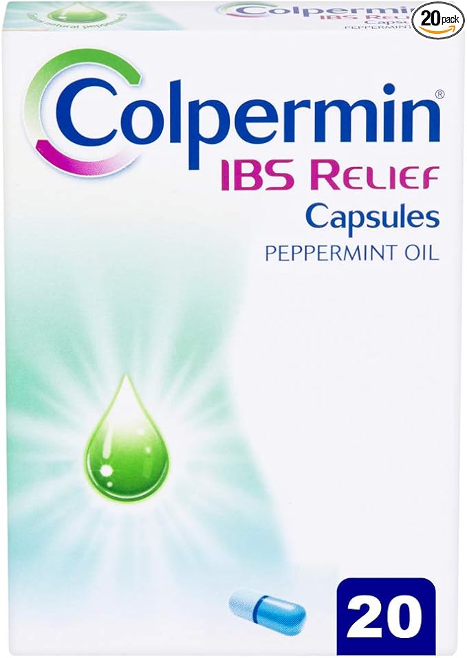 Colpermin Peppermint Oil IBS Relief Capsules 187mg | Advanced Antispasmodic Support | 20 Capsules