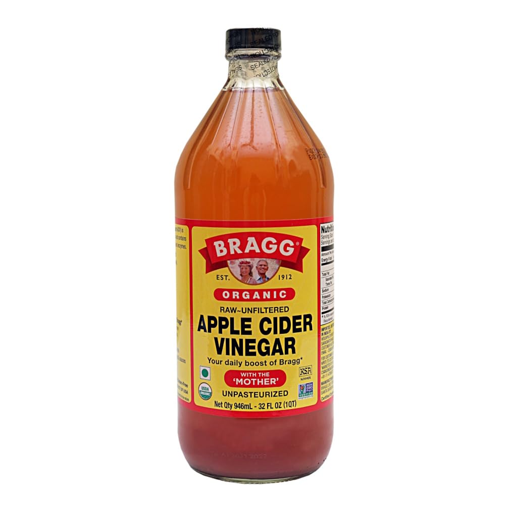 Bragg Organic Raw Apple Cider Vinegar, 32 Ounce – 1 Pack